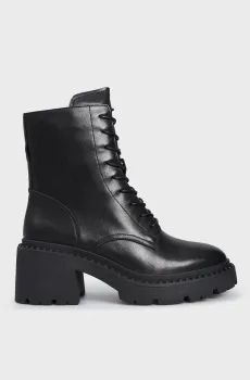 Женские черные кожаные ботильоны Nolina Черный 38 PRPY PRFDS2339W