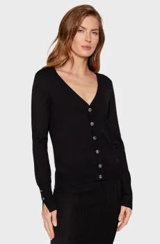 Женский черный кардиган Черный L Guess W2YR33.Z2V62;JBLK
