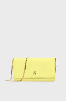 Женский желтый клатч TH REFINED CHAIN CROSSOVER Желтый ONESIZE Tommy Hilfiger AW0AW16109