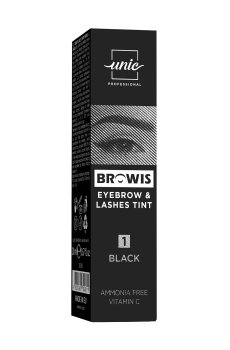 Краска для ресниц и бровей Unic Browis Eyebrow & Lashes Tint 1 Black, 20 мл