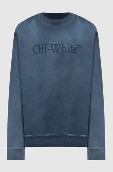 Синий свитшот с логотипом