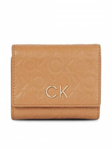 Calvin Klein Жіночий гаманець Re-Lock Trifold Xs Emb K60K611321 Коричневий Calvin Klein Жіночий гаманець Re-Lock Trifold Xs Emb K60K611321 Коричневий