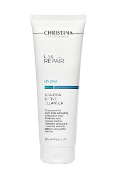 Средство для очищения лица Christina Line Repair Hydra AHA-BHA Active Cleanser с AHA-BHA кислотами, 250 мл