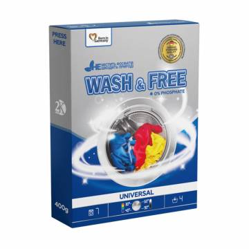 Универсальный порошок для стирки Wash & Free Universal Washing Powder, 7 стирок, 400 г Универсальный порошок для стирки Wash & Free Universal Washing Powder, 7 стирок, 400 г