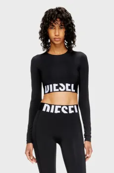 Женский черный лонгслив Черный S Diesel A18281 0PLAR
