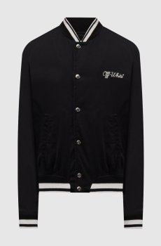 Черный бомбер с логотипом