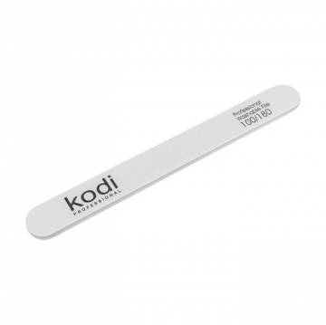 Пилка для ногтей Kodi Professional 100/180 грит прямая, белая, 178*19*4 мм Пилка для ногтей Kodi Professional 100/180 грит прямая, белая, 178*19*4 мм