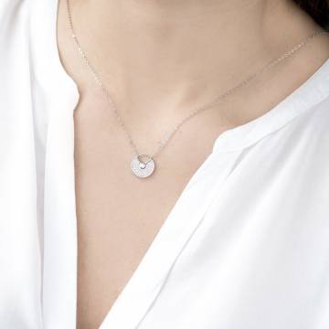 Серебряное колье с фианитами 18249 Серебряное колье с фианитами 18249