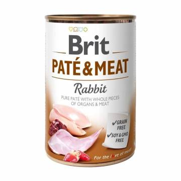 Влажный корм для собак всех пород Brit Pate & Meat Rabbit с кроликом, 400 г