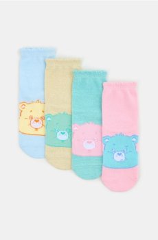 Шкарпетки, 4 пари Care Bears - різнобарвний