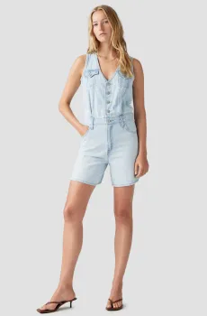 Женский голубой джинсовый комбинезон Голубой L Levi’s® 001WM;0000