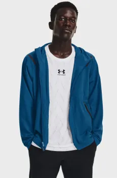 Мужская темно-синяя ветровка UA Unstoppable Jacket Синий S Under Armour 1370494-426
