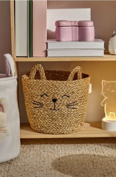 Плетений кошик для зберігання - бежевий