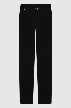 Брюки из шерсти черного цвета