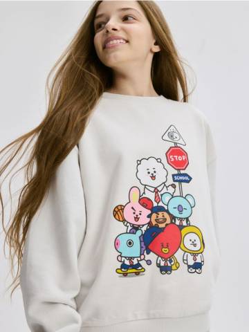 Reserved - GIRLS` JOGGING TOP - світло-сірий - 573DB-09X Reserved - GIRLS` JOGGING TOP - світло-сірий - 573DB-09X