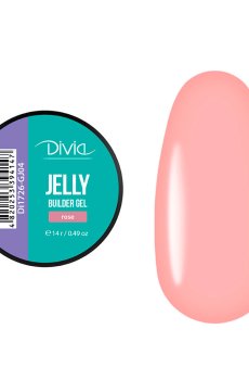 Гель для наращивания ногтей Divia Jelly Builder Gel GJ04 Rose, 14 г