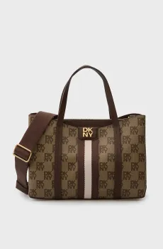 Женская коричневая сумка с узором NURI Коричневый ONESIZE DKNY R53A6M11
