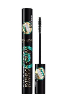 Тушь для ресниц Eveline Cosmetics Extension Volume Professional Make-Up Водостойкая, черная, 10 мл