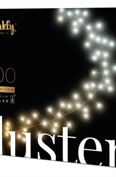 ​Гірлянда Smart LED Twinkly Cluster AWW 400 IP44 6м кабель чорний (TWC400GOP-BEU)