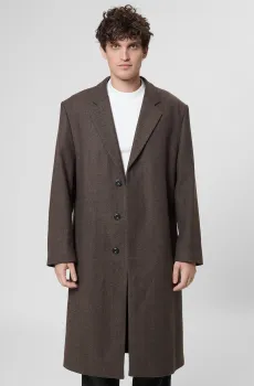 Мужское коричневое пальто с узором Коричневый XL HUGO 50542695;217