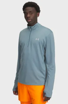 Мужской бирюзовый лонгслив UA LAUNCH 1/4 ZIP Бирюзовый L Under Armour 6005542-587
