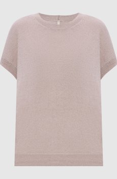 Бежевый топ из шелка и кашемира