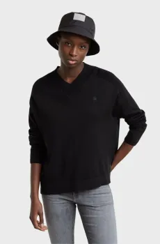 Женский черный шерстяной пуловер Core Черный L G-Star RAW D25225,D847