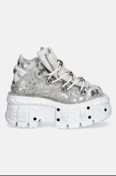 Кожаные кроссовки New Rock PELO CALVAS BLANCO PLATA, TANK BLANCO TORN