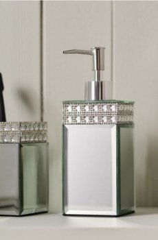 Дозатор для мила з дзеркальним ефектом - срібний