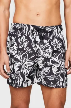 Мужские темно-синие плавательные шорты с узором Синий S Tommy Hilfiger UM0UM03271