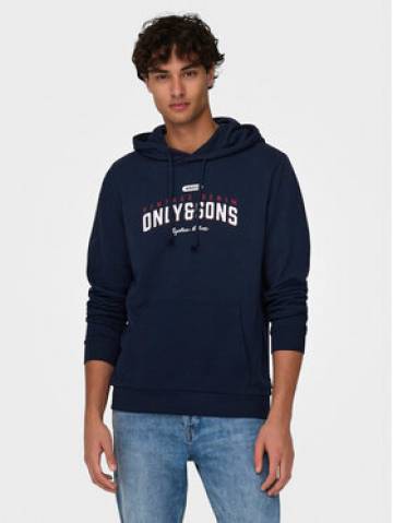 Only & Sons Світшот Lenny 22028594 Cиній Regular Fit Only & Sons Світшот Lenny 22028594 Cиній Regular Fit