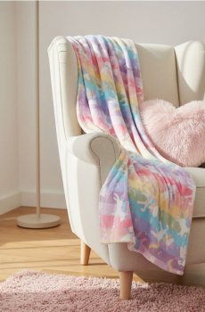 Плед з флуоресцентним принтом - різнобарвний