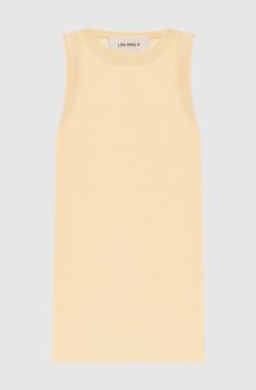 Желтый топ Amya в рубчик с кашемиром