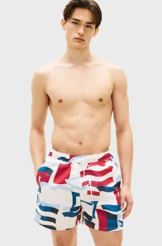 Мужские плавательные шорты с узором MEDIUM DRAWSTRING Разноцветный M Tommy Hilfiger UM0UM03491