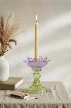 Скляний декоративний свічник у формі квітки - other