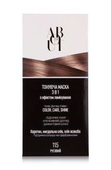 Тонирующая маска для волос ABOUT Hair Color, Care, Shine 3 в 1 с эффектом ламинирования 115 Русый, 30 мл