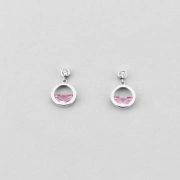 Серебряные серьги Minimal 21126-pink Серебряные серьги Minimal 21126-pink