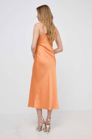 Платье Guess цвет оранжевый maxi прямая Платье Guess цвет оранжевый maxi прямая