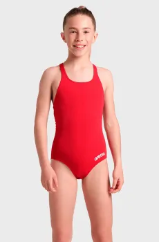 Детский красный купальник TEAM SWIMSUIT SWIM PRO SOLID Красный 6-7 Arena 004762-450