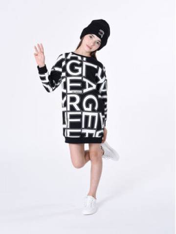 Karl Lagerfeld Kids Трикотажна сукня Z12253 S Чорний Regular Fit Karl Lagerfeld Kids Трикотажна сукня Z12253 S Чорний Regular Fit