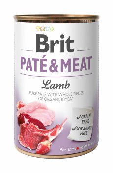 Консерва для собак Brit Pate & Meat с ягненком, 400 г