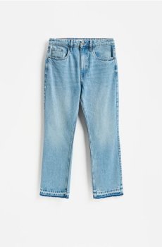 Reserved - Джинси flare з ефектом потертості - indigo jeans - 047KI-57J
