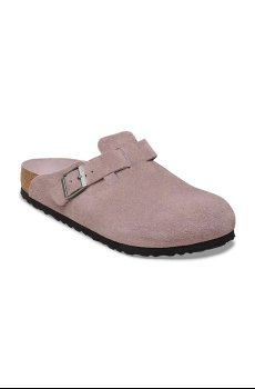 Замшевые шлепанцы Birkenstock Boston