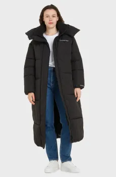 Женская черная куртка NON DOWN OVERSIZED LONG PUFFER Черный XL Calvin Klein Jeans J20J221888