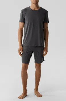 Мужская темно-серая пижама (футболка, шорты) Серый XXL Atlantic BNMP-005