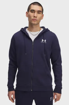 Мужское темно-синее худи UA Icon Fleece FZ Taping Синий XXL Under Armour 1390298-410