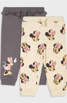 Трикотажні штани, 2 пари Minnie Mouse - кремовий