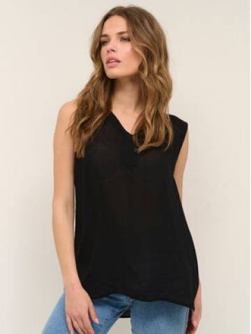 Kaffe Топ Amber 501035 Чорний Regular Fit Kaffe Топ Amber 501035 Чорний Regular Fit