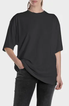 Женская черная футболка Черный S Replay W3399C.000.20994