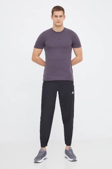 Футболка для тренинга adidas Performance цвет фиолетовый меланж Футболка для тренинга adidas Performance цвет фиолетовый меланж